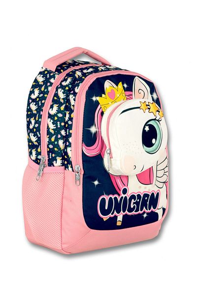 ÜMİT ÇANTA Cennec 3D Unicorn Printed - Girl's Primary School Backpack