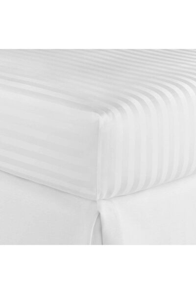 VAVEY Striped Cotton Satin Bed Sheet with Elastic 100x200 Pillowcase 50x70 Fitted Single Sheet