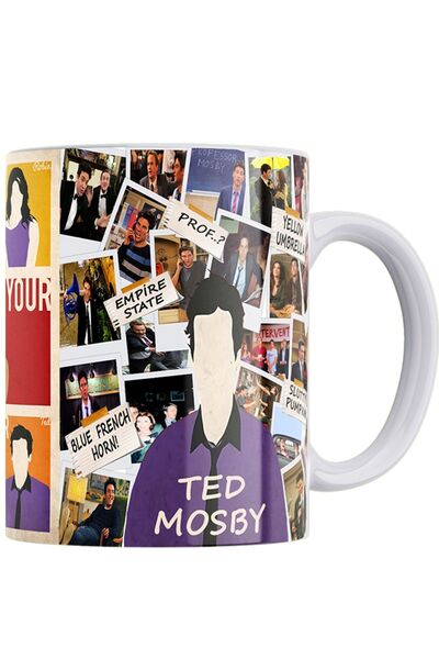 remonz How I Met Your Mother Ted Photo Album Printed Porcelain Mug with Wooden Coaster Gift
