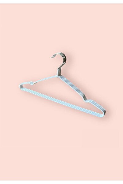 EZMK EV GEREÇLERİ Silikon Kaplamalı Kaydırmaz Metal Elbise Askısı 40 Cm - 5 Adet