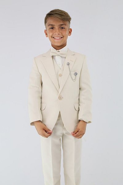 SIRRI Special Cream Colored Little Gentlemen's Suit for 6-10 Years - Elegant and Stylish Choice
