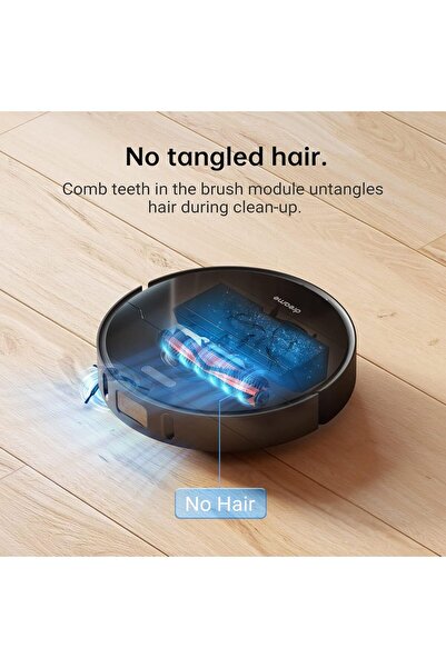 Dreame Robot Süpürge  Islak ve Kuru Siyah 20 mm Bariyer Aşımı