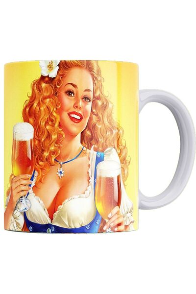 remonz كوب بيرة بورسلين 100% مطبوع على الوجهين