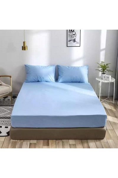 LilaMOON Țesătură Blue Ranforce - Set de cearșafuri montate simplu/dublu