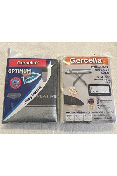 GERCELLA Avantajpaket: Optimum Ütü Masası Kılıfı Ayarlanabilir Ütü Masası Keçesi
