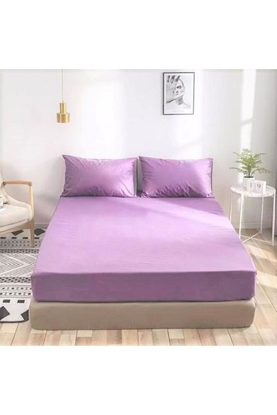 LilaMOON Lilac Ranforce Fabric - Single/Double Fitted Sheet Set