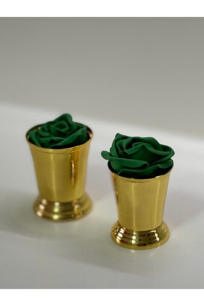 Maison Avf 2'li Gold Kahve Yanı Sunumluk Güllük (GÜL DAHİLDİR)
