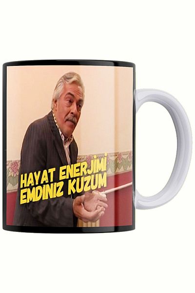 remonz European Side Bülent Onaran Double Sided Printed Porcelain Mug