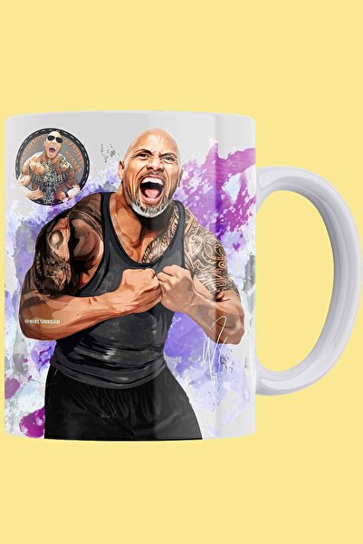 remonz مج بورسلين مطبوع على الوجهين من The Rock Dwayne