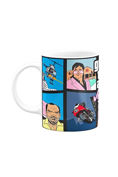 remonz Gta Vice City V2 Players Special Design Printed Porcelain Mug Cup