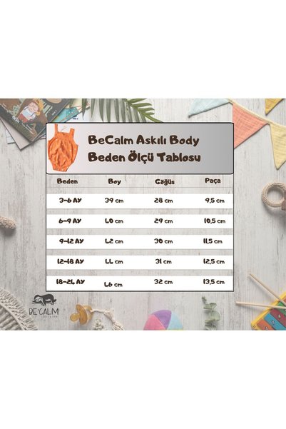 Be'Calm Online - Organic Muslin Baby Strap Body - Unisex - Powder