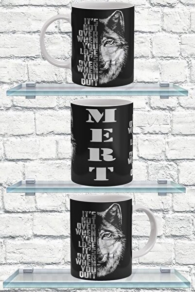 remonz Motivasyon Serisi Kurt Baskılı Kişiye Özel Isimli Porselen Kupa