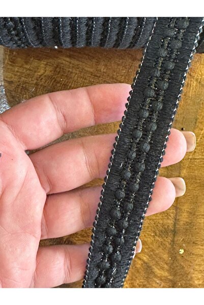 Gönülden Tasarım 1 cm crna Sa deznom traka za šivenje odeće, hobi dodatak - 1...