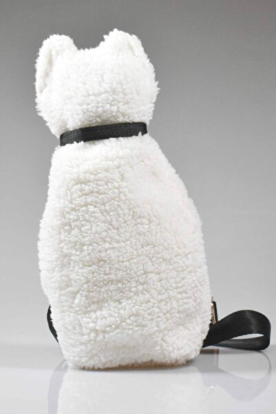 4nio Geantă de umăr în formă de pisică din țesătură Teddy