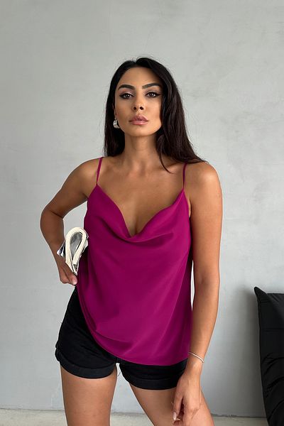 Ortaya Çık Μπλούζα με λαιμόκοψη Plum Degaje με ρυθμιζόμενους ιμάντες