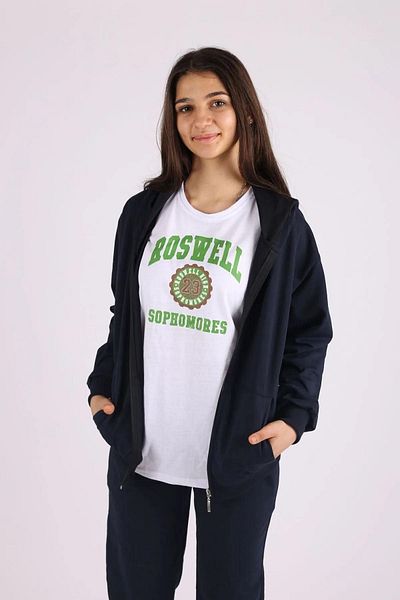 armicem Σετ μπλουζάκι για κορίτσια με στάμπα Roswell με φερμουάρ - Σετ 3 τεμαχίων
