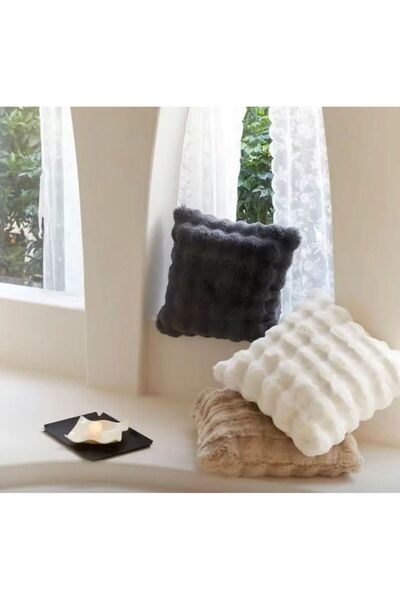 BALADI HOME Thick Rabbit Pillowcase Plush (3 Pieces) Measurement 40 X 40 cm Product Rabbit with a Face Grop Kırlant