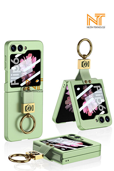 Nezih Case Samsung Galaxy Z Flip 6 Uyumlu Z Harfli Yüzüklü Kıpta Kapak