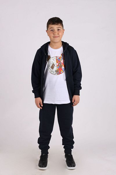 armicem Σετ φόρμας για αγόρι - Panda Printed, Zippered - Σετ 3 τεμαχίων