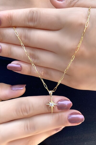 Altınaşkı Kuzey Yıldızı Ataş Altın Kolye