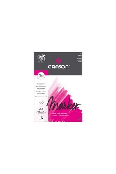 Canson A3 70 Sheets Pad Marker Block - 70Gr