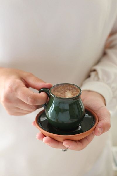 Toprak Ürünler Tulip Six Person Cup Set Green