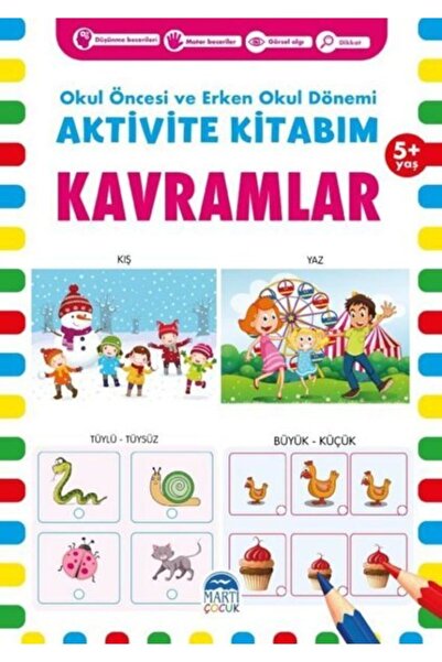 Martı Yayınları Aktivite Kitabım - Kavramlar 5+ Yaş - Okul Öncesi Ve Erken Ok...