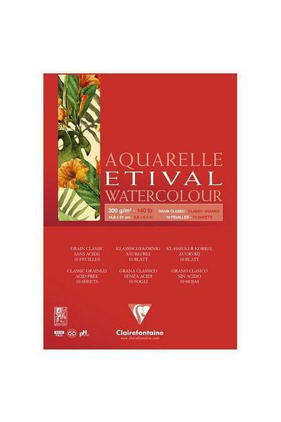 Clairefontaine Etival Classic A5 300 Gr Top Adhesive 15 Sheets - Single