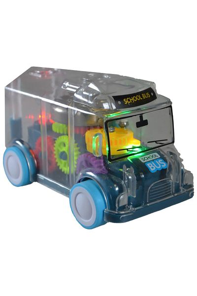 CToys Ctoy Transparent Minibus with Light and Sound Blue