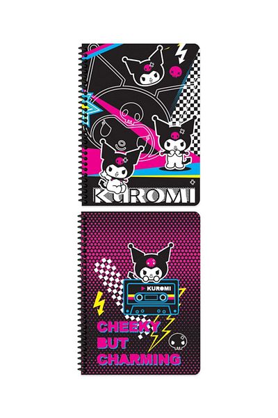 KESKİN COLOR Kuromi 80 Sheets Cardboard Cover Notebook - Set of 2 3