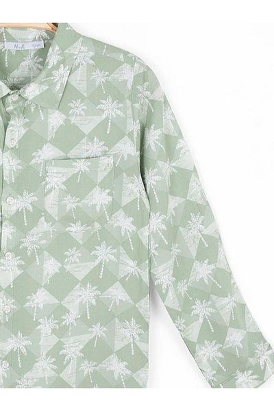 NK Boy's Shirt - Palm Tree Pattern