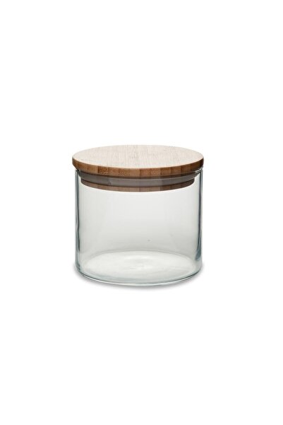 Paşabahçe Bamboo Wooden 6-Piece Jar with Silicone Lid 700cc