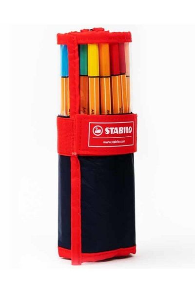 Stabilo Point 88 Roller 25-Piece Pen Set with Bag