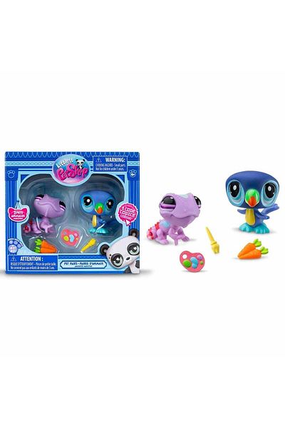 Littlest Pet Shop Set of 2 Minis Figures - Chameleon and Bird
