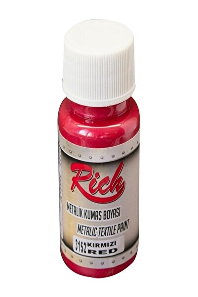 Rich Metalik Akrilik Kumaş Boyası- Metalic Textile Paint 50cc - 3152 Kırmızı Red