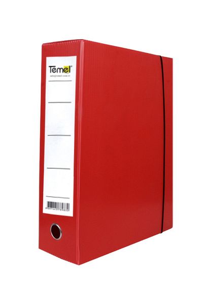 Temel صندوق أرشيف ومشروع أحمر مقاس 29 × 36 × 5 سم