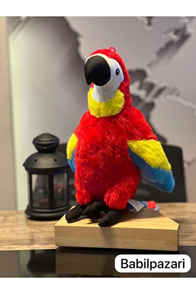 halley pof peluş oyuncak fabrikası BÜYÜK BOY KIRMIZI RENK PAPAĞAN PELUŞ 35cM