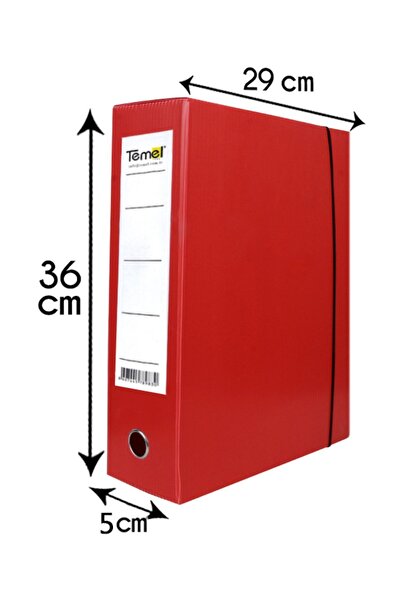 Temel Red 29X36X5Cm Archive and Project Box