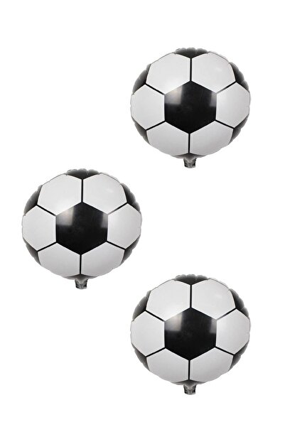LOTUS PARTY Siyah Beyaz Futbol Topu Folyo Balon - Taraftar Takım Doğum Günü B...
