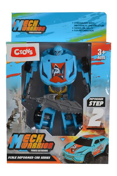 CToys روبوت Ctoy باللون الأزرق الرمادي - سيارة قابلة للتحويل