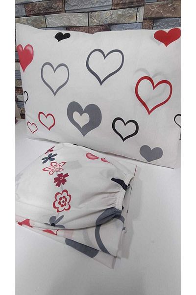 GASEL ÇARŞI Cotton Elastic Double Bag Set - 160x200 & 180x200