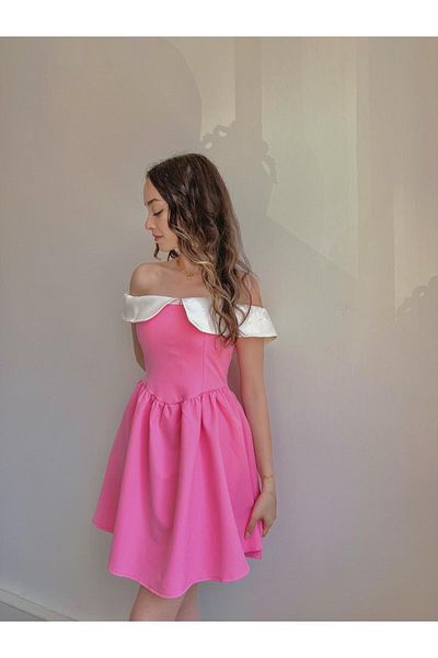 Reorah Collection Pink White - Collared Princess Dress