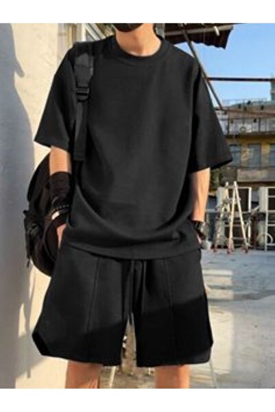 THE WHITE Tricou negru oversize pentru bărbați