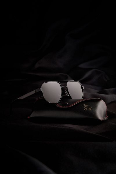 Eyesofia Havana Polarized - High Quality Black Titanium Unisex Sunglasses