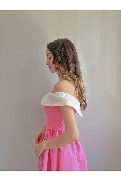 Reorah Collection Pink White - Collared Princess Dress