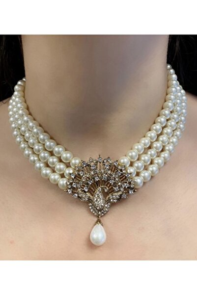 Takkı by Handan Cam inci choker kolye