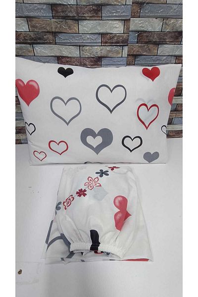 GASEL ÇARŞI Cotton Elastic Double Bag Set - 160x200 & 180x200