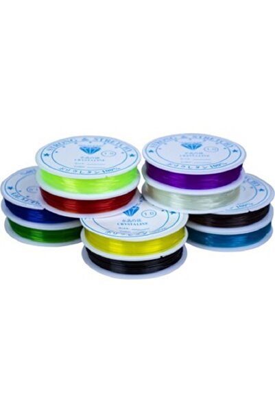 BenimMarifetlerim خط صيد ليكرا مرن مختلط الألوان - قطر الحبل 0.60 مم
