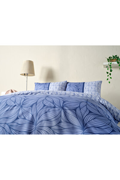 Doqu Home Постільна комплект Palmera Ranforce - Односпальний King Size, Синій