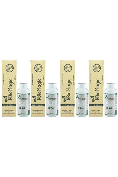 BIOMAGIC Organik Amonyaksız Saç Boyası Kestane-44.43+oksidan (4 Adet)